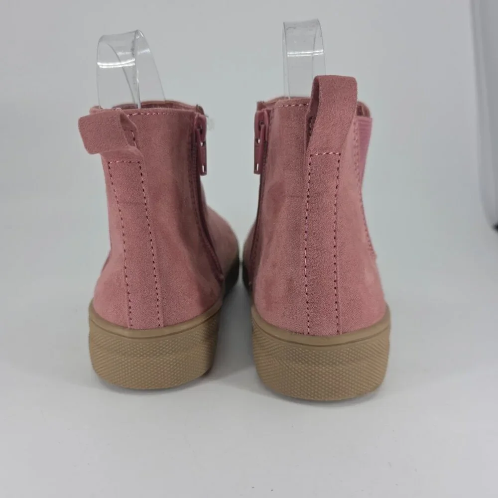 GAP Girls Shoes Size 1 Dusty Pink Chukka Boots Gum Sole Rosetta Hightop Suede